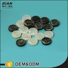 DIAN, Classic 18L Natural White & Black MOP Shell Buttons For Shirts