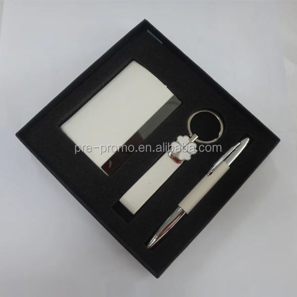 name  promotional premium name card holder pen and keychain gift