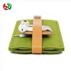 Make to order high quality leather cell phone pouch cheap felt mobile phone case