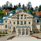 Luxurious Tajikistan Private Villa exterior beige limestone wall cladding