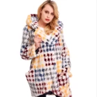 Durable Luxurious Women Long Coat Wholehide Genuine Mink Coat LM-35