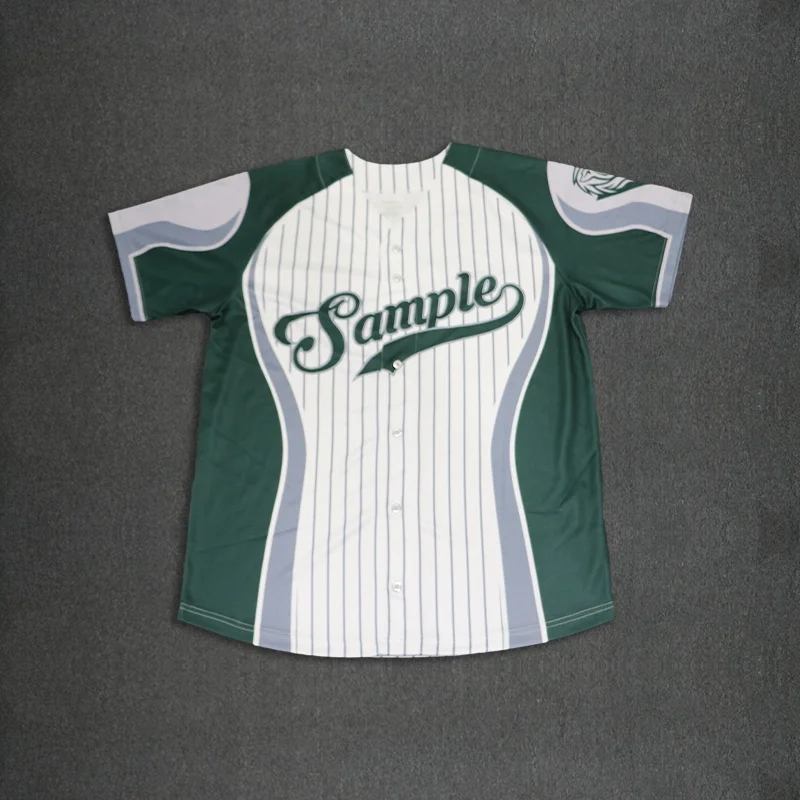 2017 Hot Sale Dry Fit Fashion Striped Men Baseball Jersey