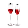 Ruixin Glassware Wholesale Machine Made Premium Quality Silver/Gold Rim Champagne Wine Glass