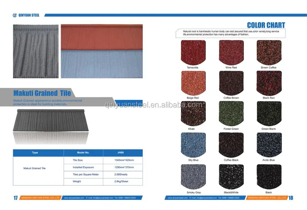 0.38mm Stone Coated Metal Roof Sheet Metal Corrugated Tile Roofing for Nigeria KenyaTanzania