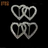 China wholesale new fashion wedding heart shape diamante buckles for garment