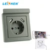 LEISHEN BRAND eu european schuko electrical wall socket with 5V 2.8A dual USB Charger