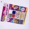 4 color face paint sticker with paint crayon blister card