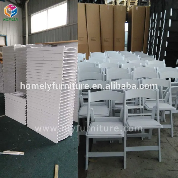 banquet white resin folding chair for wedding HY-R49