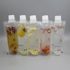 2019 Hot sale BPA transparent plastic drink/juice/fruit tea/milk/porridge/liquid packaging stand up spout pouch bag