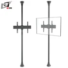 Powder Black Height Adjustable Simple Design Floor To Ceiling Mount TV Stand 65 Inch LED TV Display Stand