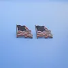 custom wave ahaped USA national day gifts lapel pin badge