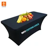 Customized Wrinkle Proof Polyester Pro Black 72 Length x 30 Width x 30 Height 6 ft Tables Cover/ Table Cloth/ Tablecloth