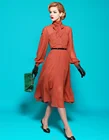 Chiffon Long Sleeve Maxi Casual Elegant Evening Party Lady Women Long Dress