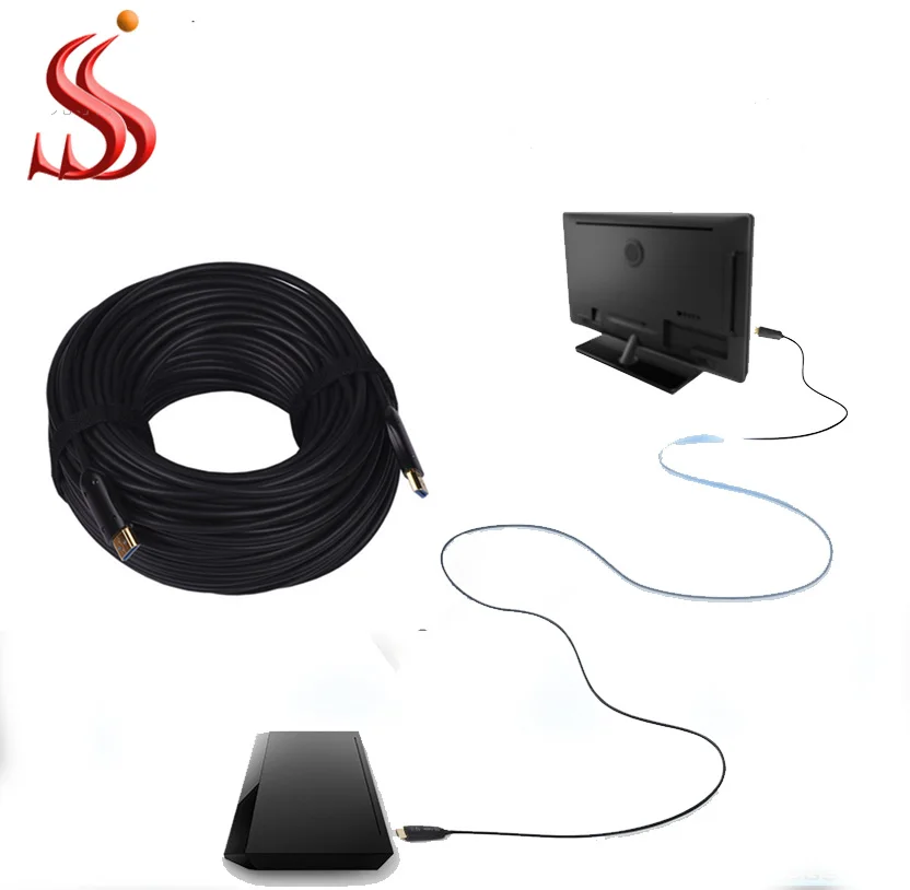 High Speed support 3D 4k up to 300m cheap awm 20276 high speed 2.0V hdmi optical fiber cable fiber optic cable - ANKUX.COM