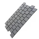 G654 Flamed and Machine Cut Granite Mesh Paving Stone On Net