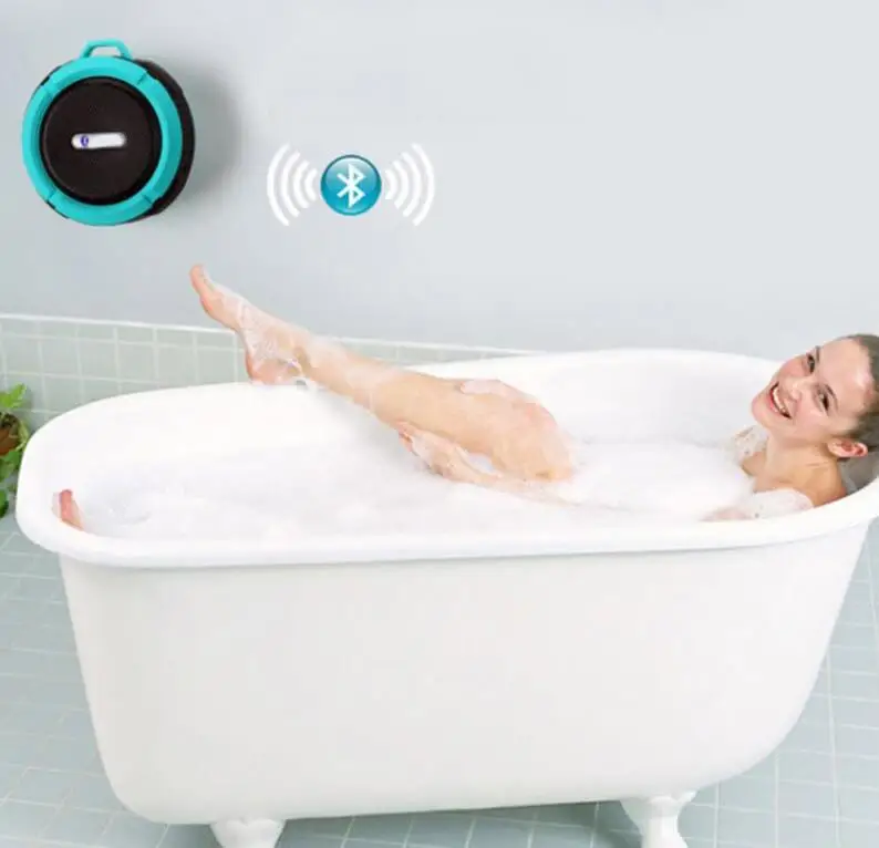 2018 Amazon Hot sale Waterproof Speaker C6 Shower Speaker Wireless Portable Handheld Blue tooth Speaker Suction Cup - ANKUX.COM