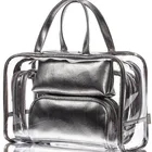 Travel Clear Cosmetic Bag Set Handbag Make Up PVC Transparent Cosmetic Pouch