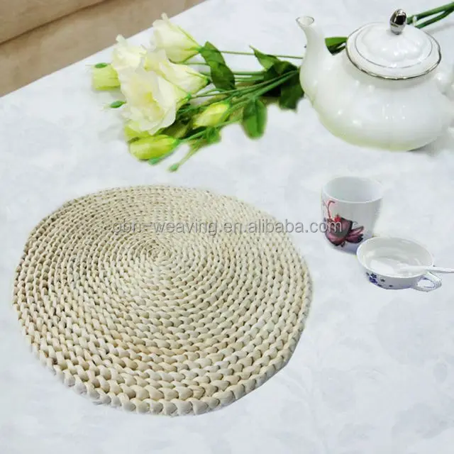 Wholesale Straw Round Placemat Custom Table Mat Placemat Straw Woven