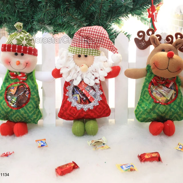 new arrival christmas snowman elk candy bags child doll gift bag