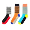 2019 Trendy colorful stripe dress socks men premium quality cotton crew socks