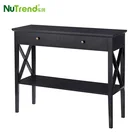 Best Cross Furniture Fancy Foyer Elegant Entry Black Console Table