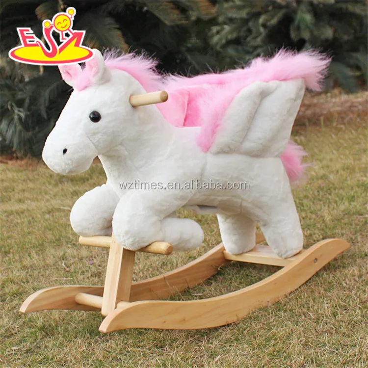 pink plush rocking horse