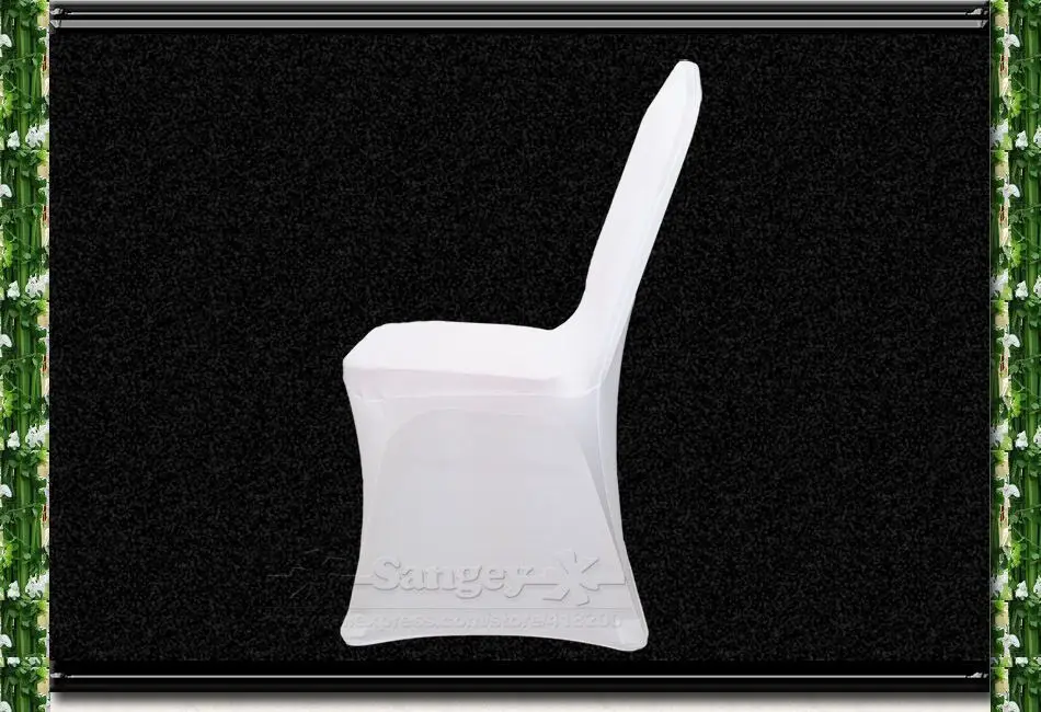 100 PCS Universal White Stretch Polyester Spande Wedding Party Chair Covers for Weddings Banquet Hotel Decoration Decor