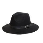 wholesale Autumn and winter womens wide brim felt hats lady Panama Vintage Fedora Hat Jazz Cap