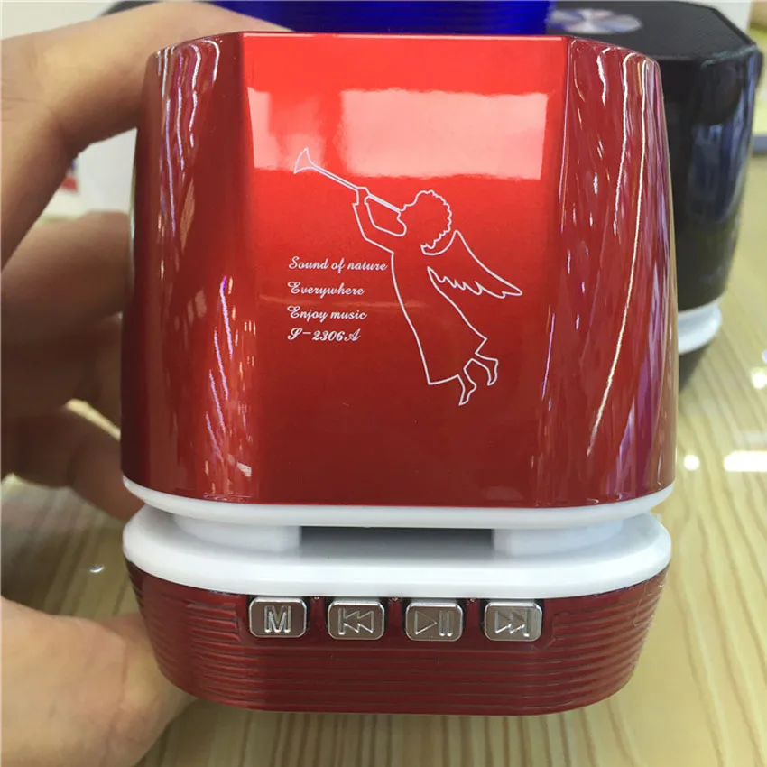 Portable mini sound wireless sound box LED color lamp cannon Colorful Sound Box Subwoofer Loudspeaker FM TFcard For Smart Phone - ANKUX.COM
