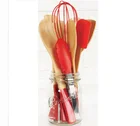 10pc bamboo tools set with canning jar