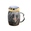 Lipan- 2018 New Design Ceramic Tea Coffee Cup Mirror Lid Marble Ceramic Coffee Mug