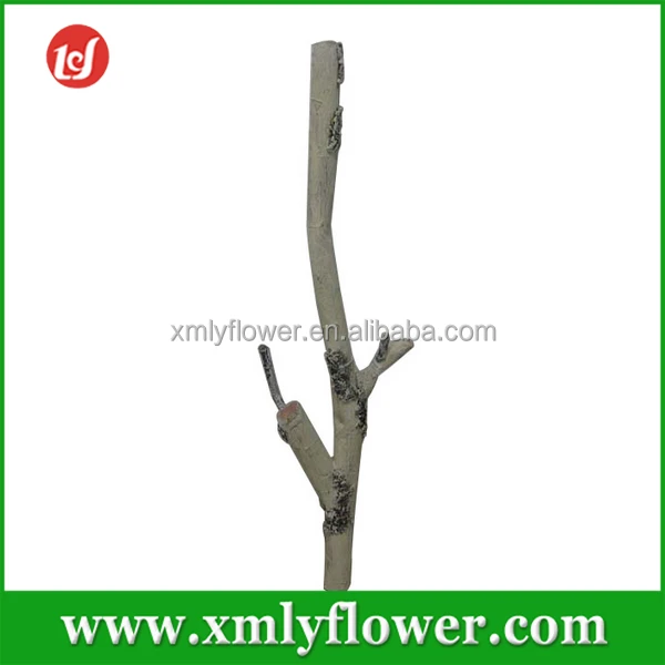 2017 new product white artificial birch tree branch deadwood