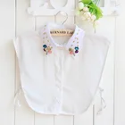JL0013A New Design Blouse Half Shirts Black White Elegant Fashion Women Fake Detachable Collar with Crystal