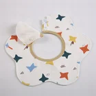 100% cotton 360 rotate washable white little airplane print moms care monogram waterproof fabric for bib in stock