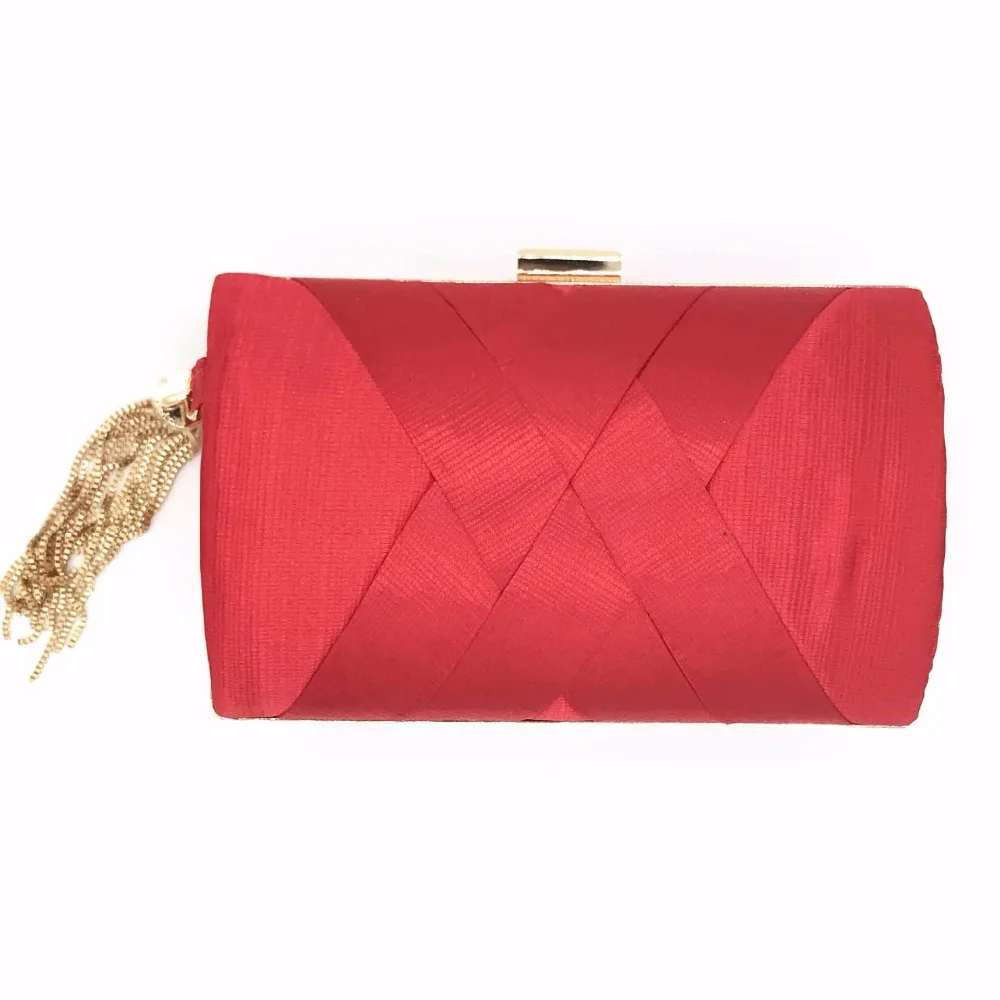red clutch purse