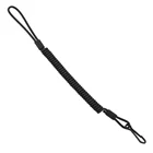 Customized Tactical Paracord Pistol Elastic Coil Lanyard Sling Keychain For Police or Security Belt With Carabiner Snap Hook