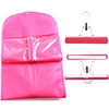Black pink white packaging bag with zipper hanger hair extensions packaging bag for packing clip weft hair and ponytail