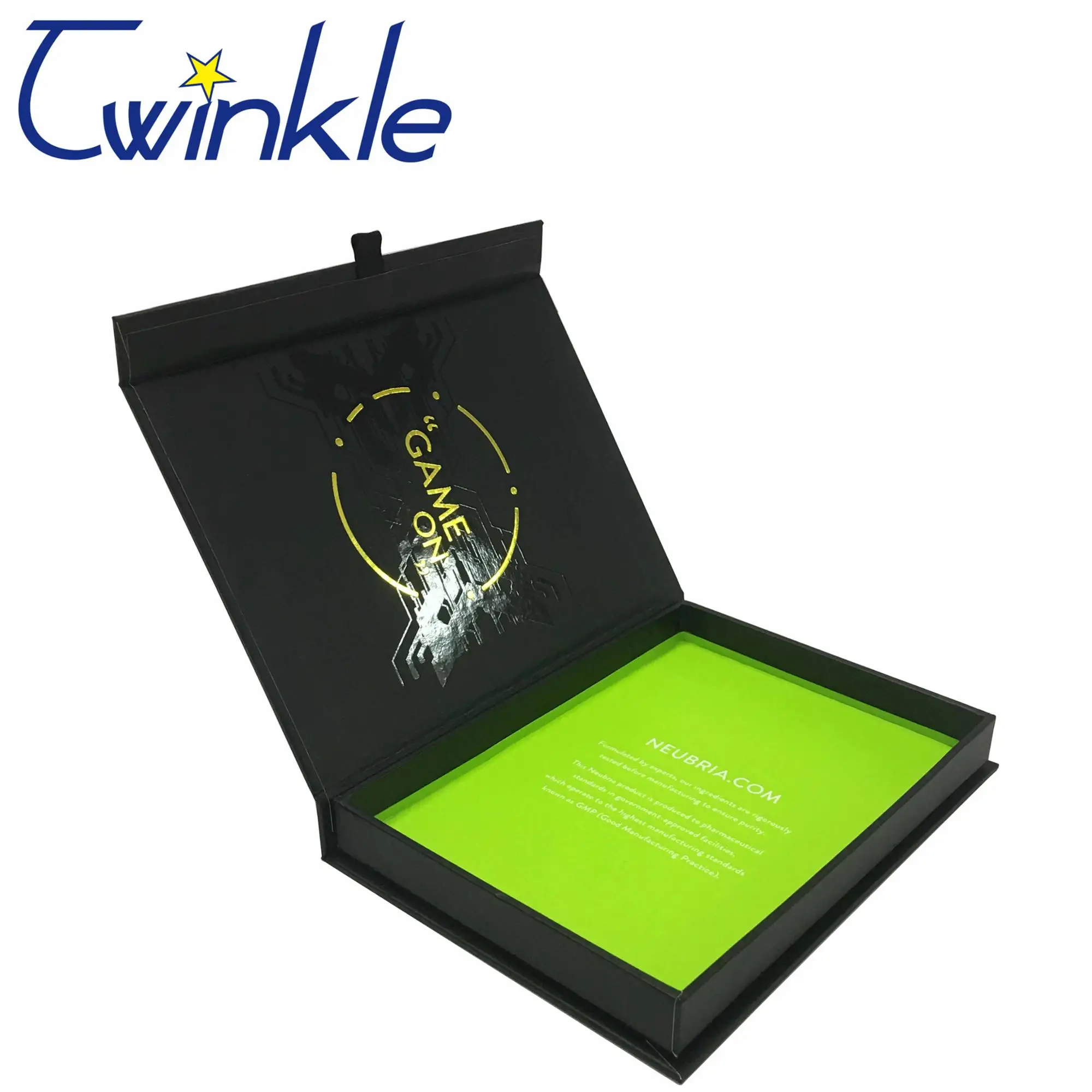 custom logo small matt black book shape packaging paper gift box