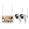 LSVISION Cheap H.265 WIFI Security System Outdoor Wireless 1080P 2CH NVR IP Camera CCTV System Kit with Touch Screen Monitor