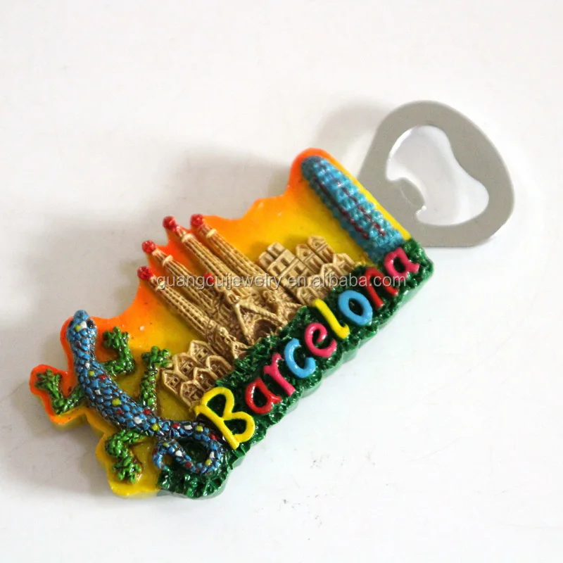 wholesale custom barcelona spain tourist souvenir polyresin beer