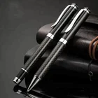 heavy luxury logo customized metal roller ball pen carbon fiber pen