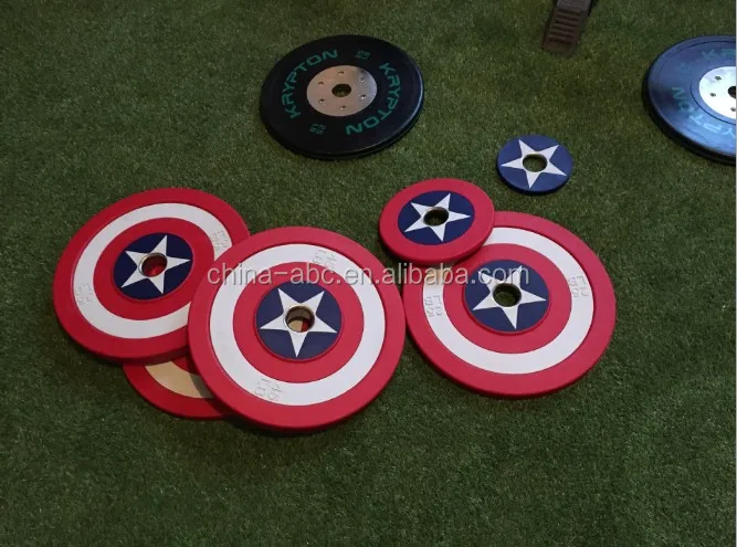 captain america gym crossfit professional pu barbel