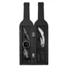 Cool design 5 Piece wine accessories set with wine bottle case