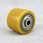 SS Polyurethane on steel small size 2.5 inch polyurethane rollers with double ball bearings