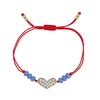 76489 fashion jewelry for women 14K gold color new design heart shape stone gold plated bracelets