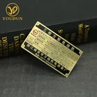 Custom metal business card name plate logo name tags label