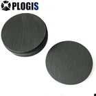 Diameter 10 cm Round Shape Natural Black slate coaster cup mat