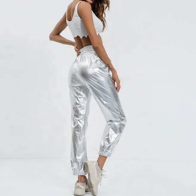 Hip Hop Track Silver Baggy Pant For 
