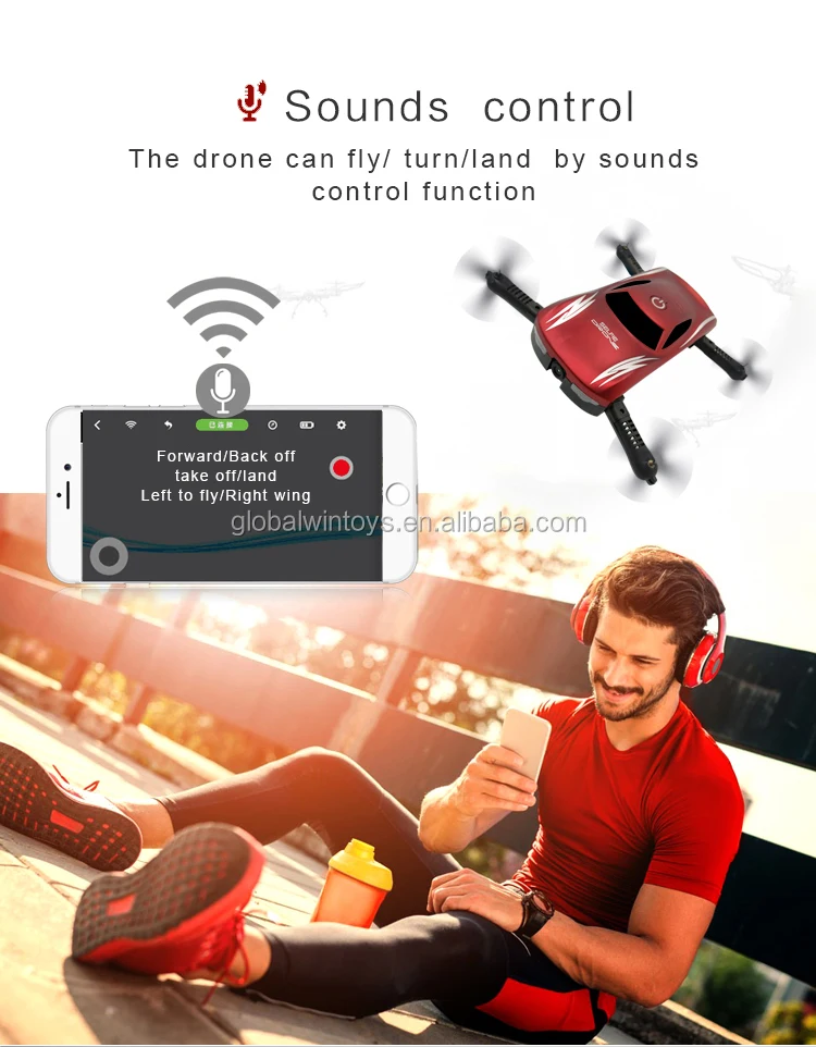 GW186 2017 new foldable mini pocket drone with hd camera by smartphone voice control as Christmas gift vs jy018 low price.jpg