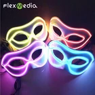 2019 Wholesale Sound Activated Wireless Led El Wire Party Mask